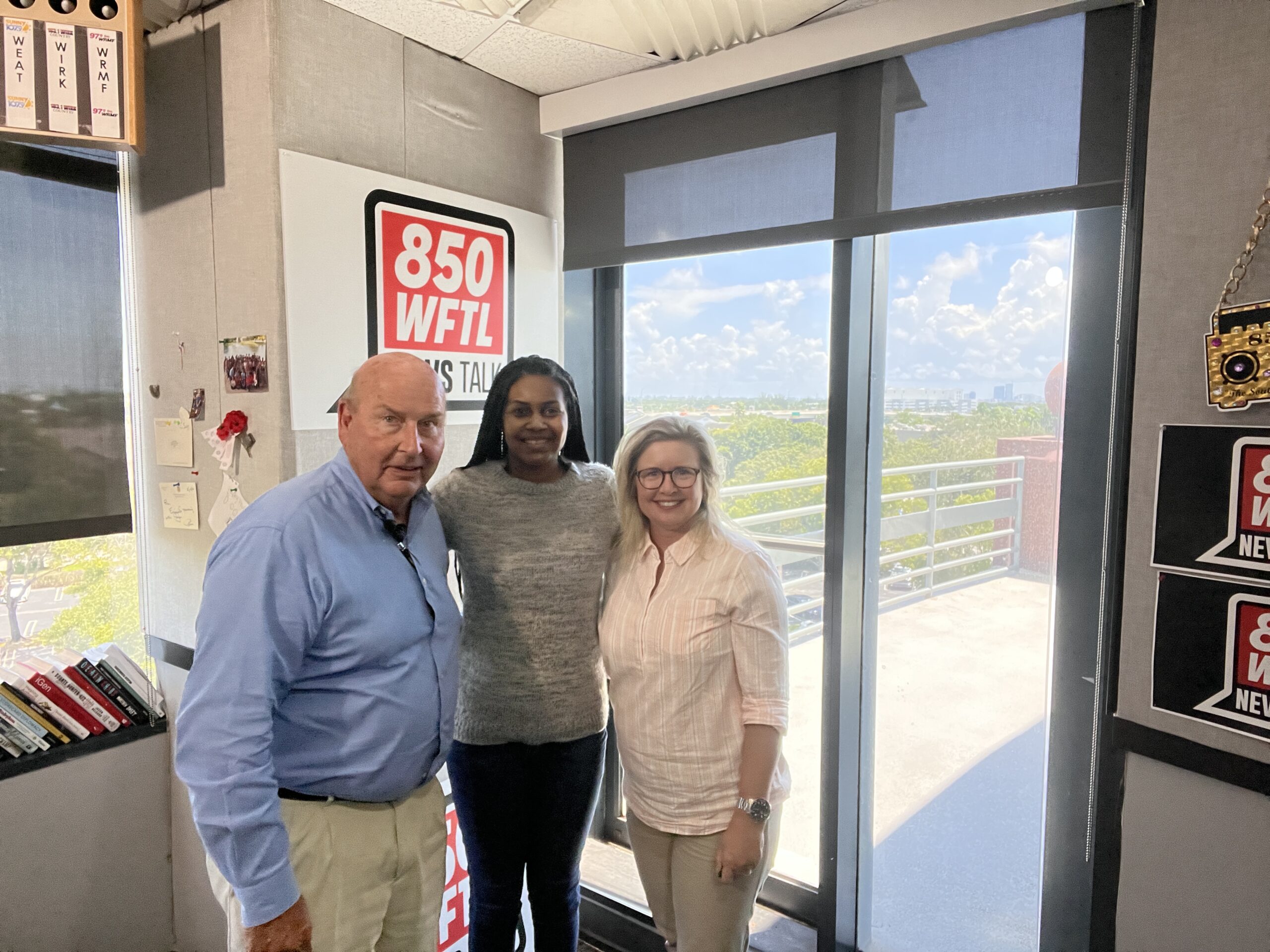 Rick Kendrick Shirenna and Karey Radio Show Rick and Karey Kendrick pictured with Producer Shirenna at 850 WFTL Newstalk Radio Station in West Palm Beach, Florida